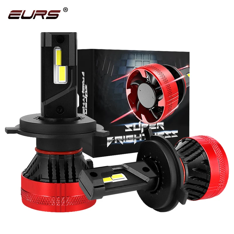 

EURS 2PCS H4 H7 F5 Led Headlight H11 Bulb H3 9005 9006 LED H8 12V Auto Light Fog Lamp H1 Bulb 10000LM 6500K 55W Car Accessories