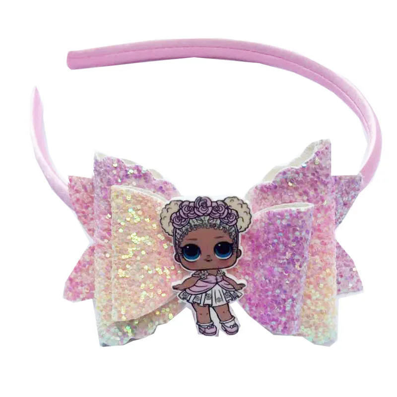 Disney Принцесса Дети мультфильм лук повязка на голову для Девочки Аксессуары для волос и головы обруч украшения для кукол веревка для волос подарок для девочки