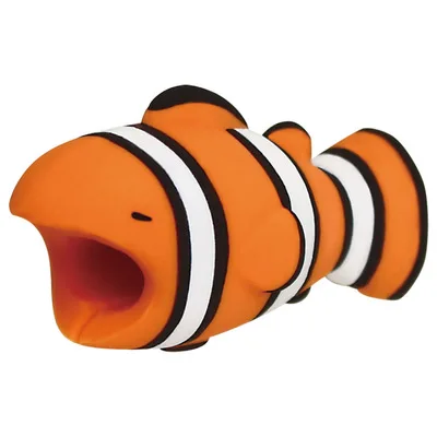 Cute Cartoons Animal Bite Cable Data Protector fish dinosaur dog Shaper cable Winder Organizer iPhone iPad Data Line Protection Clear