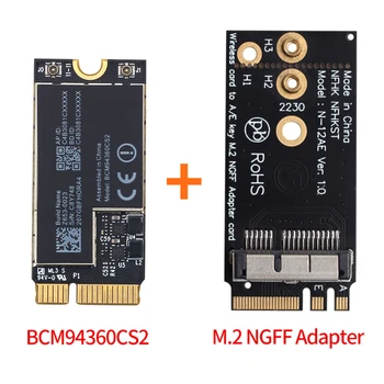 

1200Mbps BCM94360CS2 Wireless Wifi Card Bluetooth 4.0 802.11ac Hackintosh MacOS For Air 11" A1465 13" A1466 2013 MD711LL/A MD760
