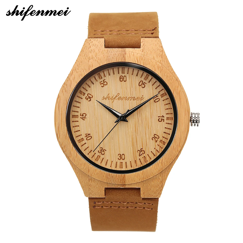 

Shifenmie Women Watches Top Brand Luxury Handmade Engraved Quartz Wooden Watch Retro Leather Ladies Clock relogio feminino 2140