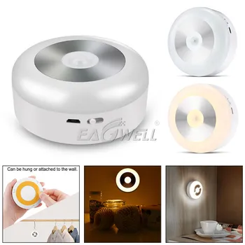 

1pc LED Motion Sensor Night Light Wireless Wall Lamp 0.8W Battery Powered For Cabinet Stairs Bedroom Wardrobe 50LM White Light