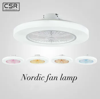 

LED dimming remote control ceiling fan light invisible leaf 58cm Ceiling fanfor home 220v / 110v 72Wmodern ventilador