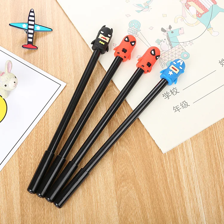 1pcs Super Hero Durable Ballpoint Pen Rotating Pocket Pen Portable BallPoint Pen Kawaii Oil Pen Exquisite Writing Tool
