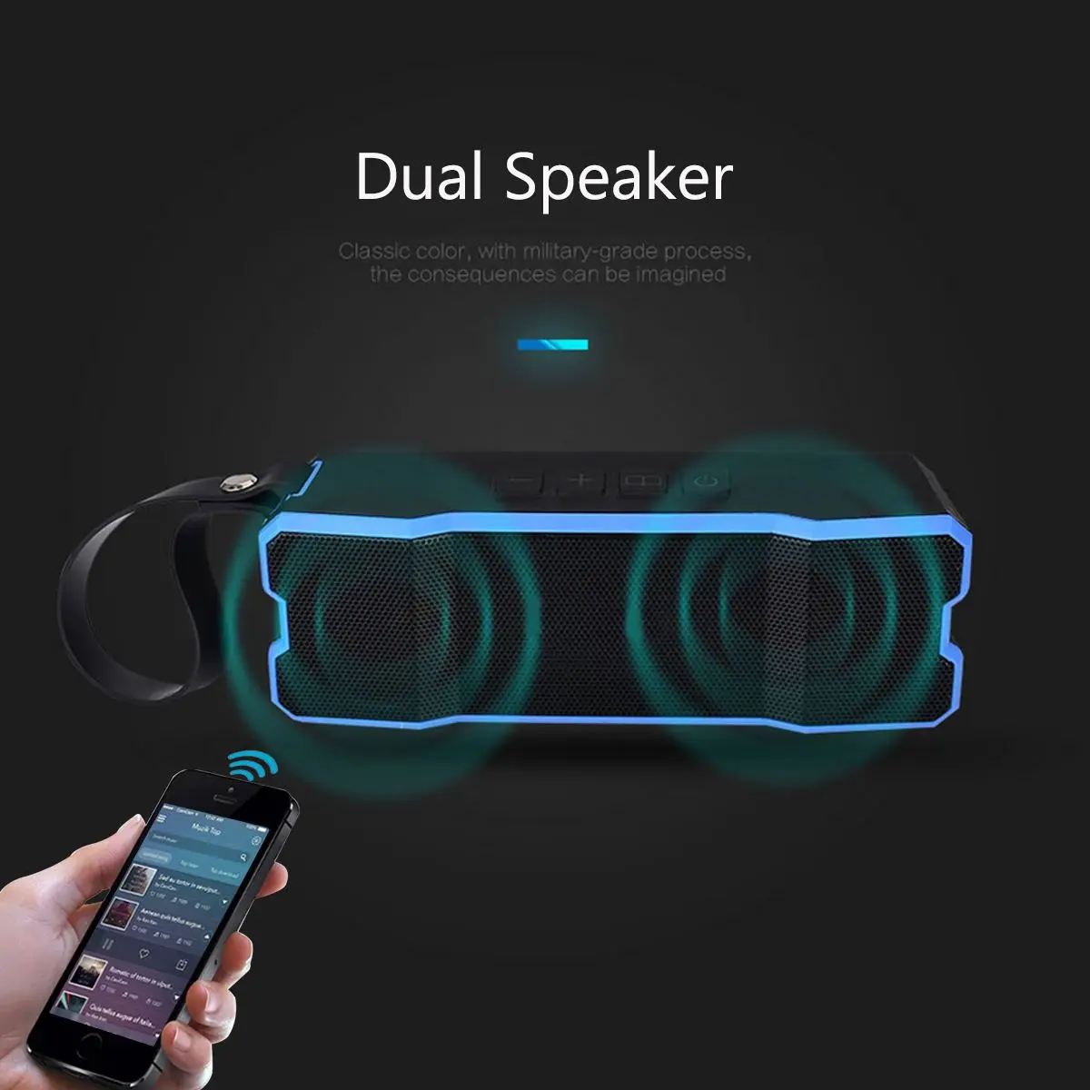 Портативный беспроводной bluetooth динамик бас Водонепроницаемый Открытый громкий динамик звуковая система с двойным драйвером стерео музыкальный динамик