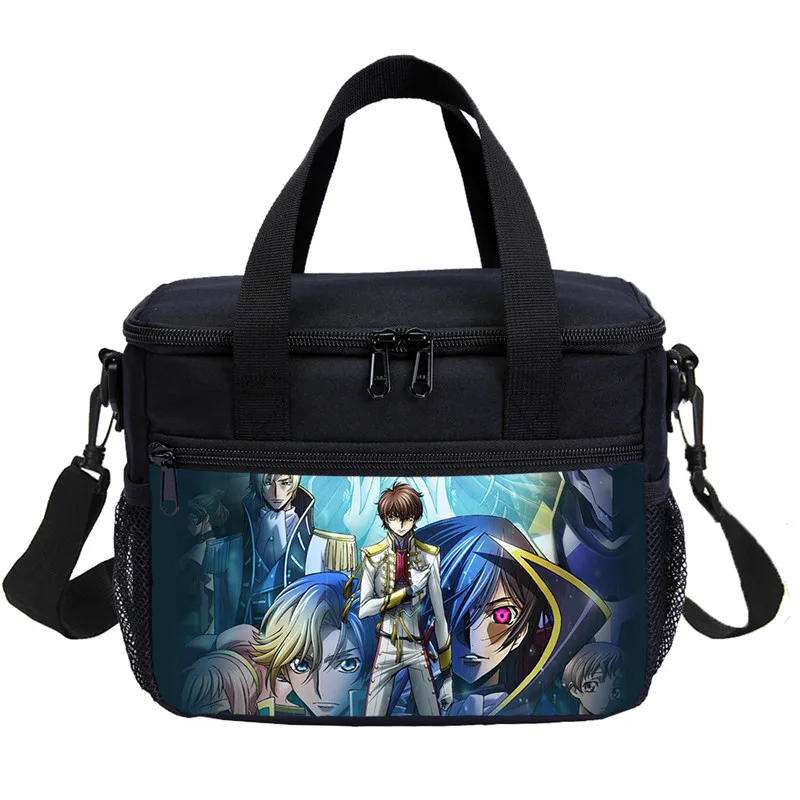 Малый мешок обеда для мальчиков девочек мультфильм аниме код Geass письмо 3D печать льда мешок изолированный тепловой Пикник Ланчбокс Sac основной - Цвет: DODIB4076310-S1090