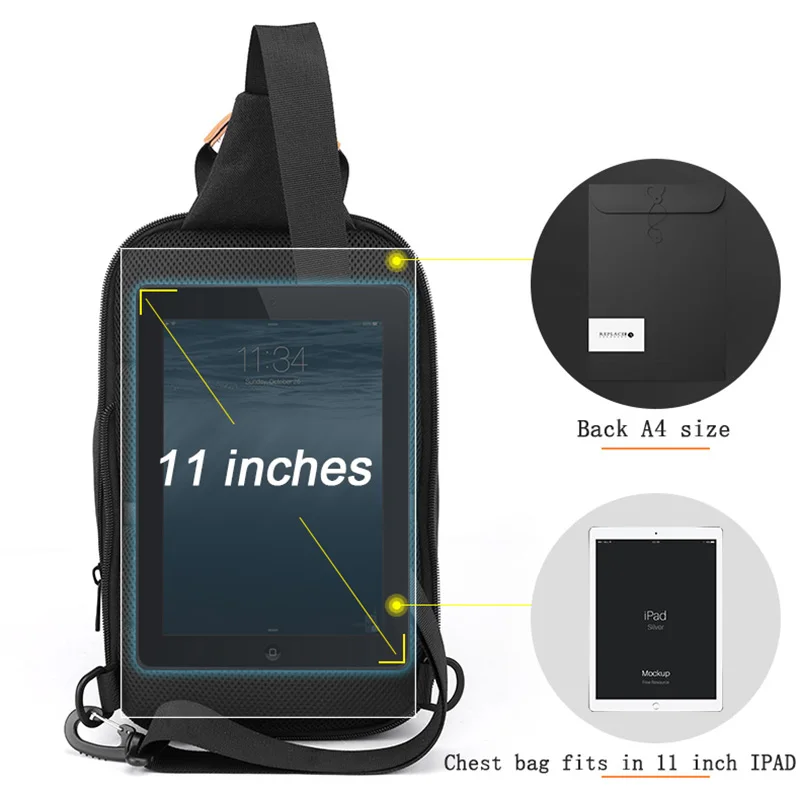 Download Goloen Wolf Fashion Men Bags Casual Chest Bag 11 Inch Laptop Bag For Ipad Crossbody Bags For Man Messenger Male Sling Bag Bolsos Aliexpress