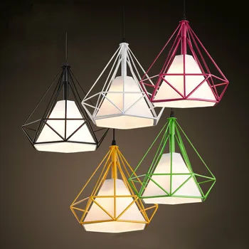 

Pendant Lights Vintage Pendant Lamp Iron Cage Art For Kitchen Bedroom Dining Room Hanglamp Village Style E27 Lampara Colgante