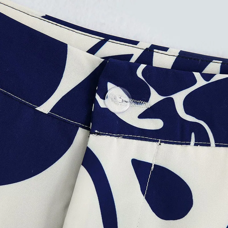 ZRN шорты для женщин с принтом высокая широкая нога трендовая одежда Женская