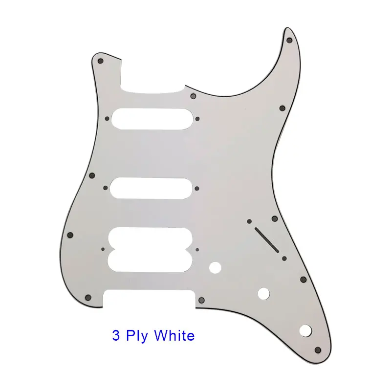 3 Ply White Pleroo гитарные части-для FD US 11 монтажное винтовое отверстие Стандартный пусковой проигрыватель Hss гитара накладка двойной пикап винтовое отверстие - Цвет: 3 Ply White