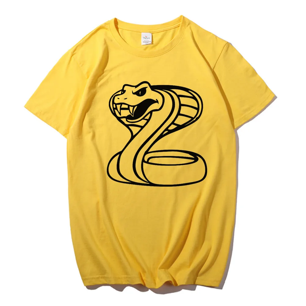 

Black and white snake print short T-shirt neutral loose Harajuku T-shirt casual summer high-quality cotton street Man's tops