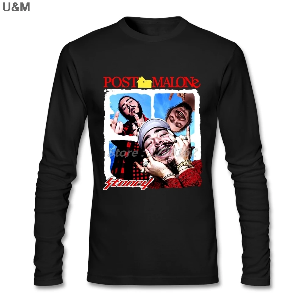 HU & GH мужская длинная семейная Футболка домашняя почта Malone футболка с хип хоп