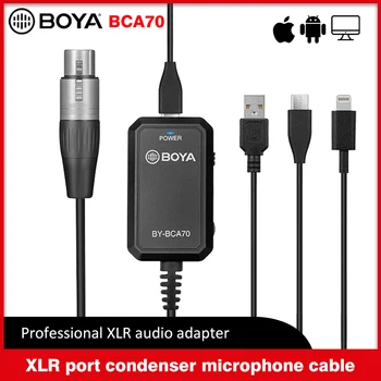 

BOYA BY-BCA70 XLR Audio Adapter mic for XLR Microphones to PC Mobile Devices Compatible With Type-C Andorid iOS Smartphones