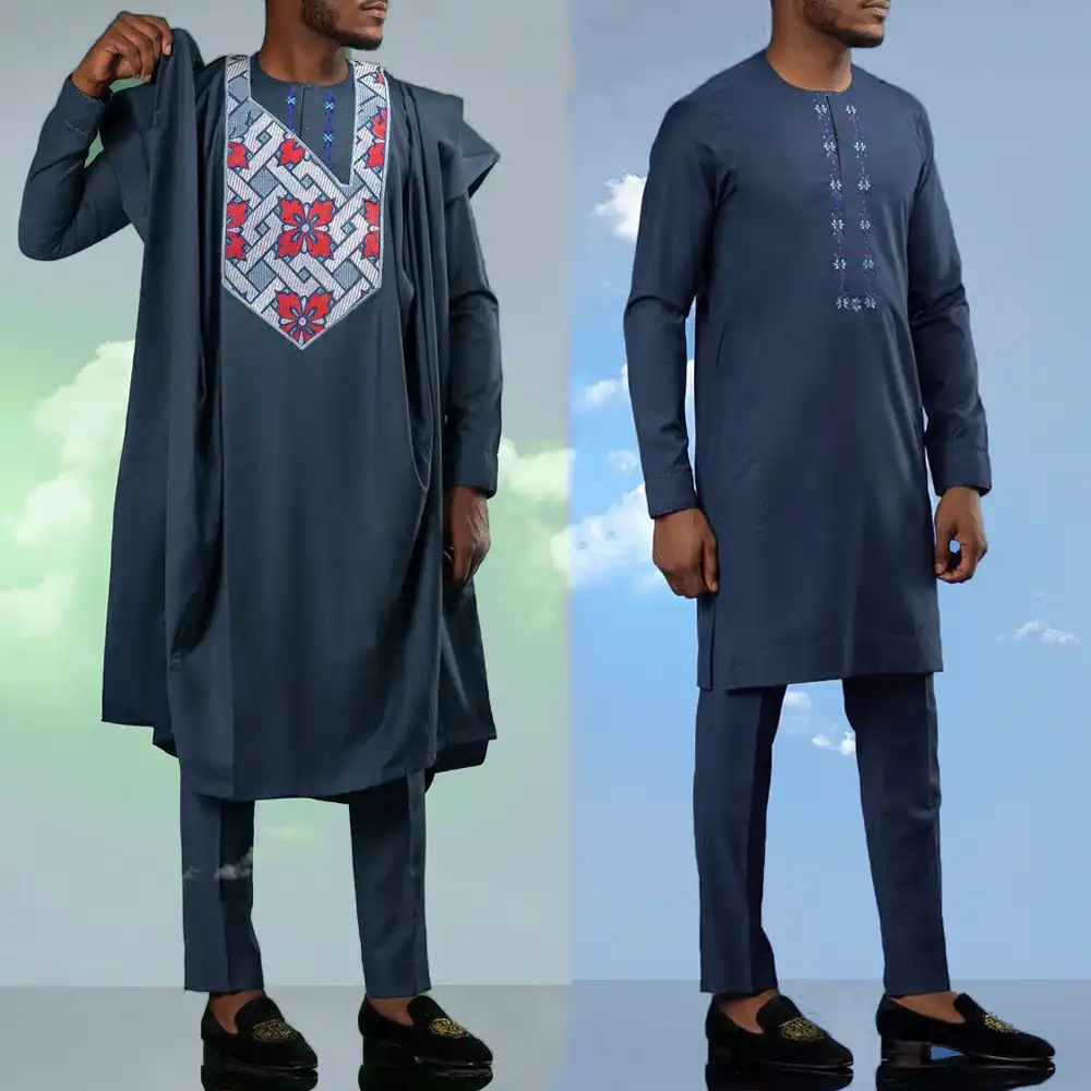 H D Africano Agbada Degli Uomini Vestiti Abiti Tunica Top Pant 3 Pezzi Set Africano Tradizionale Degli Uomini Dashiki Abbigliamento Con Strass Abbigliamento Afro Aliexpress