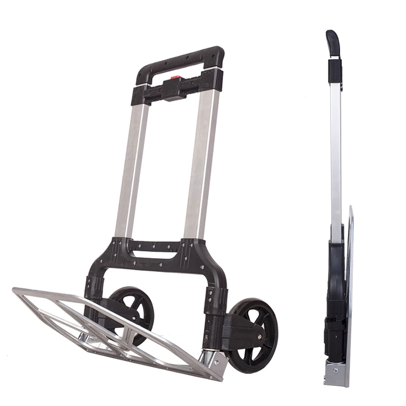 

Trolley Car Folding Portable Trolley Car Aluminum Alloy Push Car Heavy King Trailer Handling Shopping Cart