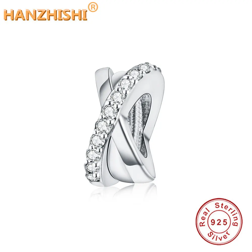 2021 Fit Original Pandora Charms Bracelet Galaxy Spacer Beads With Clear CZ 925 Sterling Silver Charm Jewelry Making Wholesale | Украшения
