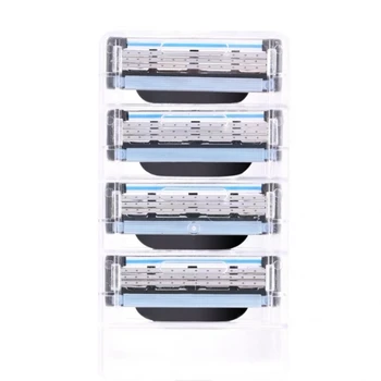 

4 Pcs/Lot Shaver Razor Blades Cassette Shaving Blade for Men Face Layer Blades Compatible for Gillette Mach