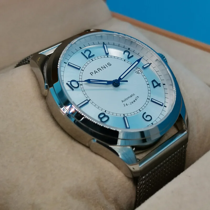  PARNIS mens watches top brand luxury automatic watch mechanical wristwatch dress relogio masculino 