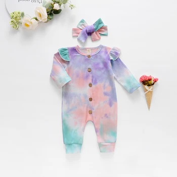 

Autumn Winter Long-sleeved Kids Baby One-piece Fashion Children's Clothing Baby Casual Climbing Clothes Distribution Headband