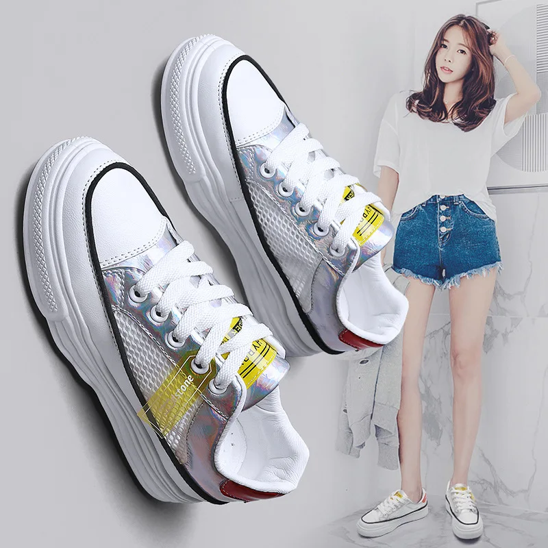 

Wisdom Smoked Trendy Shoes Versatile White Shoes Summer INS Super Fire Shoes Breathable Low Top Sneakers Multi-Walking Shoes Sli