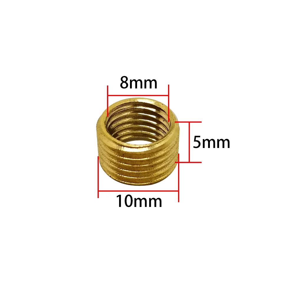 5 шт. M10* 1 наружные зубцы M8* 1 внутренние зубы передачи шелк M10 внутренние зубы преобразованы в M8 внутренний гингиальный шелк медный шелк