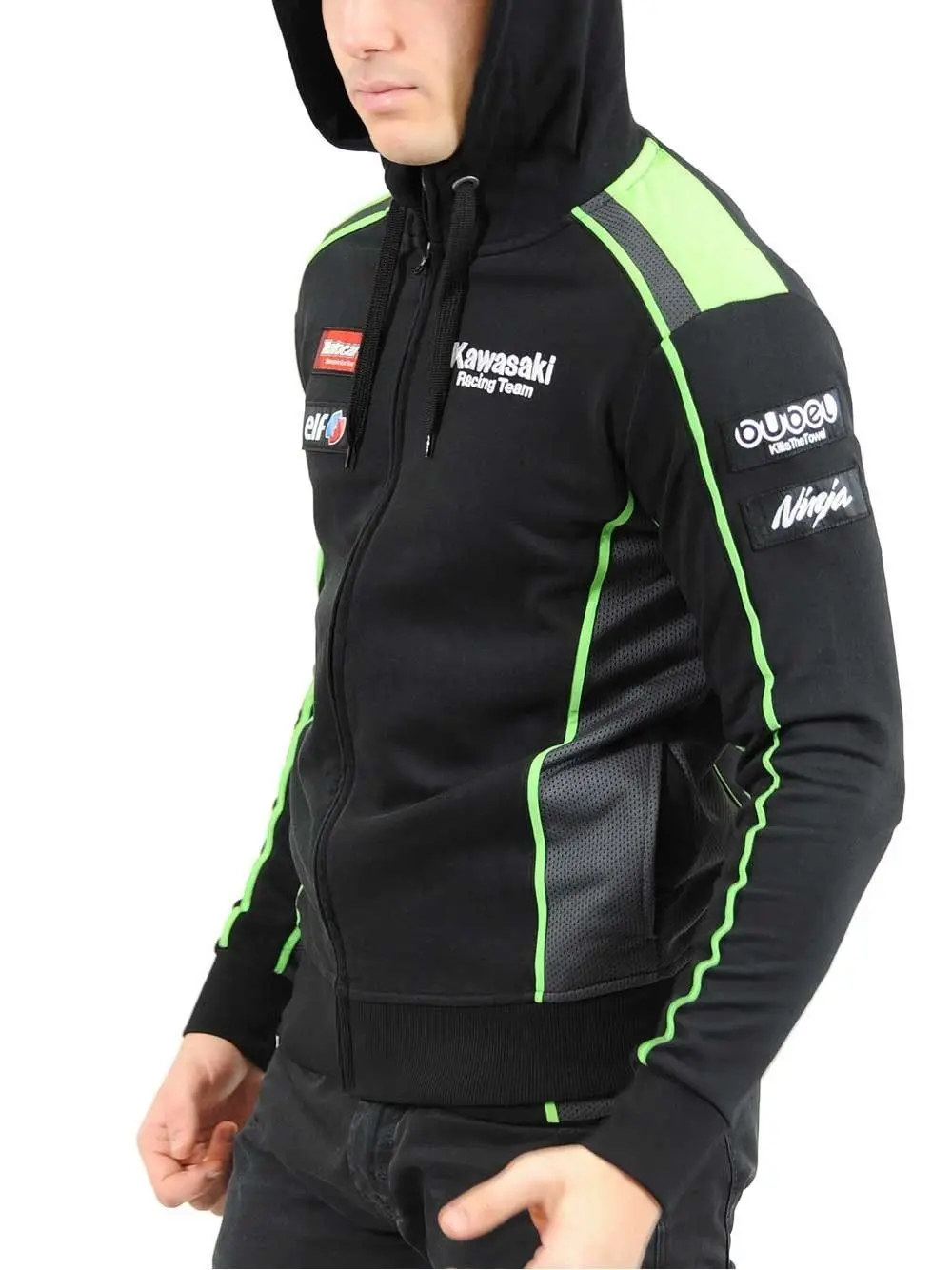 Мужские мотоциклетные кофта с капюшоном &quotKawasaki&quot racing moto для верховой езды