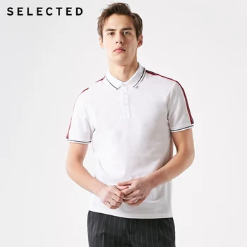 

SELECTED Men's Striped Turn-down Collar Short-sleeved Poloshirt S|419106512