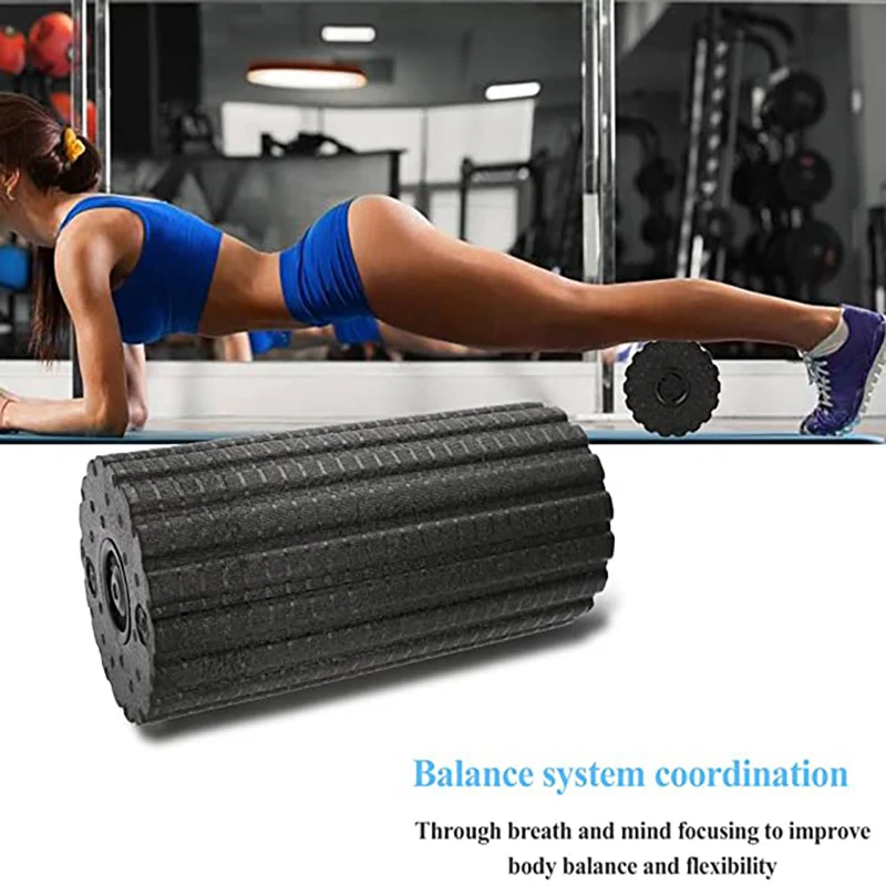 Electric Vibration Massage Foam Roller Yoga Column Rechargeable Backrest Leg Adjustment Massager Gym Workout Electric Yoga Block 3