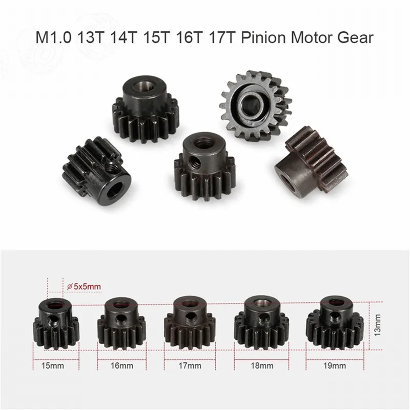 5 шт. zd Racing 8195 5 мм M1 13T 14T 15T 16T 17 стальные шестерни зубцы двигателя для 9116/V3 9020-V3 9021-V3 9203 1/8 RC автомобиль Запчасти