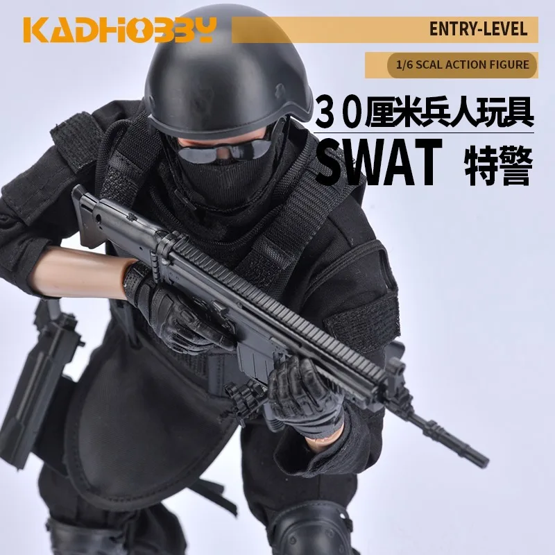 子供のための12インチのswat兵士の置物,1/6スケールの特殊部隊モデル
