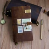 100% Handmade Genuine Leather Traveler's Notebook Travel Diary Journal Vintage Cowhide Gift Planner Free Lettering Embosse 1