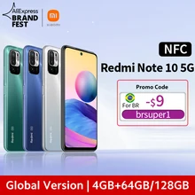 [World Premiere In Stock] Global Version Xiaomi Redmi Note 10 5G NFC Smartphone Dimensity 700 90Hz Display 48MP Camera 5000mAh