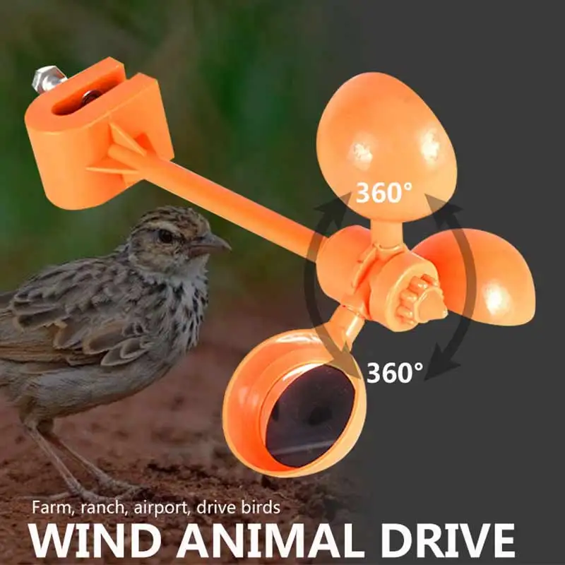 Bird Repeller Outdoor Pest Control Pole Tower Wind Power Scarer Animal