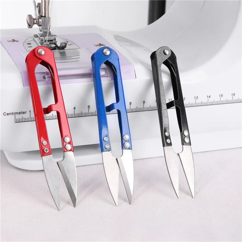 

U-Shaped Embroidered Scissors V-Shaped Household Small Nail-scissor Shear Connecter for Mini Conference Sewing Clothing Cross St