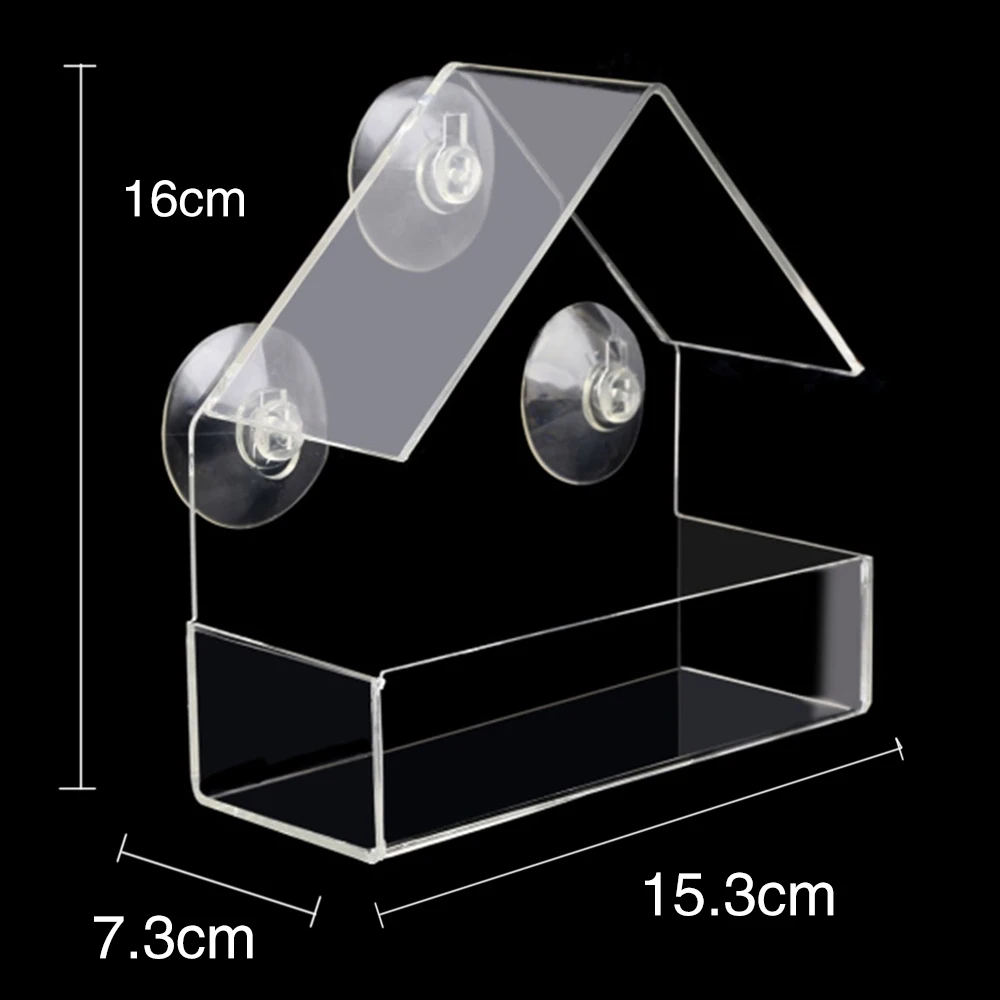 Птичья оконная кормушка прозрачная присоска кормушки для птиц скворечник пластиковый корм на открытом воздухе продукты сады для домашних животных