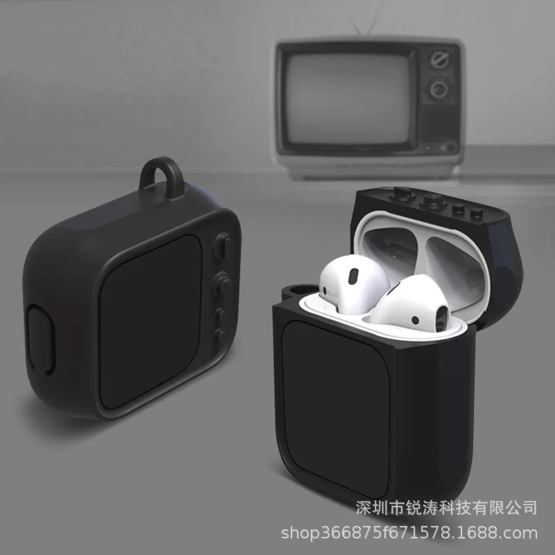 Blacknolenses DHL для ТВ стиль беспроводной Bluetooth наушники чехол для Airpods чехол силиконовый полный защитный чехол для Airpods мягкий чехол - Цвет: Blacknolenses