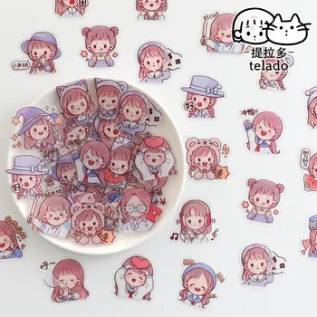 

40 pcs/lot cute Cartoon Girl daily life Sticker Decoration Diy Scrapbooking Sticker Stationery Kawaii Diary Label Sticker