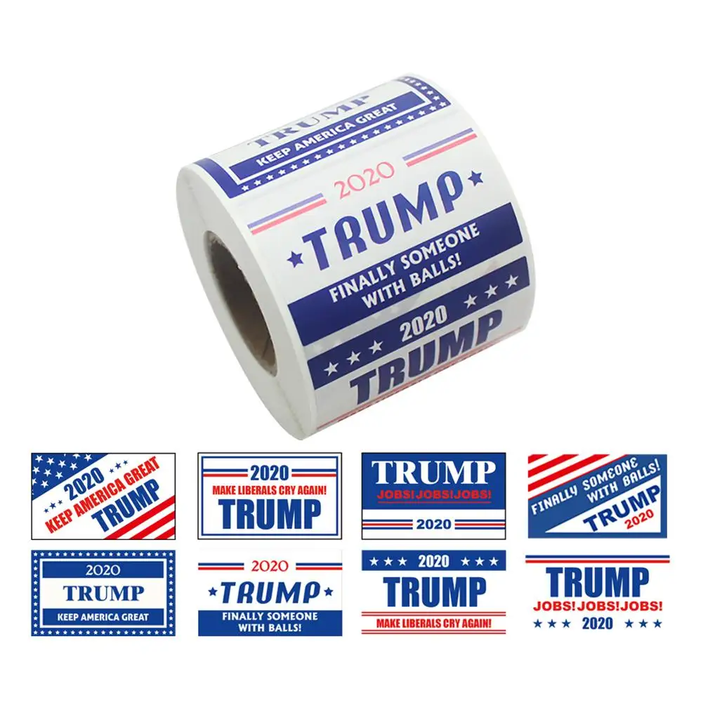 

2020 New 500 Pieces Stickers Patriotic Election Coated Paper Decals for Parade Celebrations
