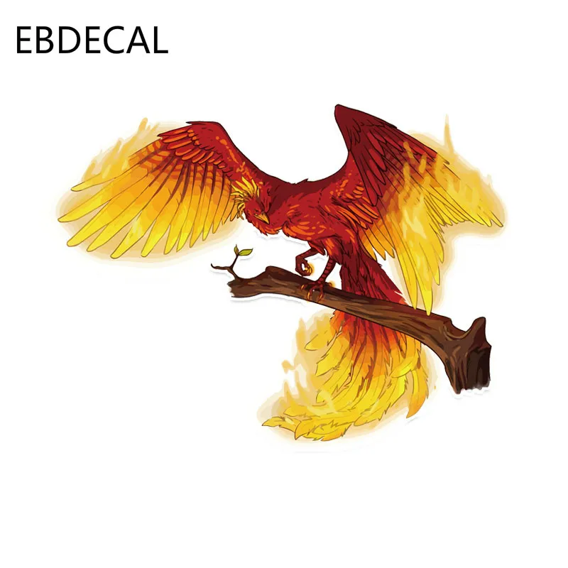 EBdecal Coolest Noble Golden Phoenix Flame Flying Car Bumper Window Wall Suitcase Decal Sticker Decals DIY Decor CT8643 | Автомобили и