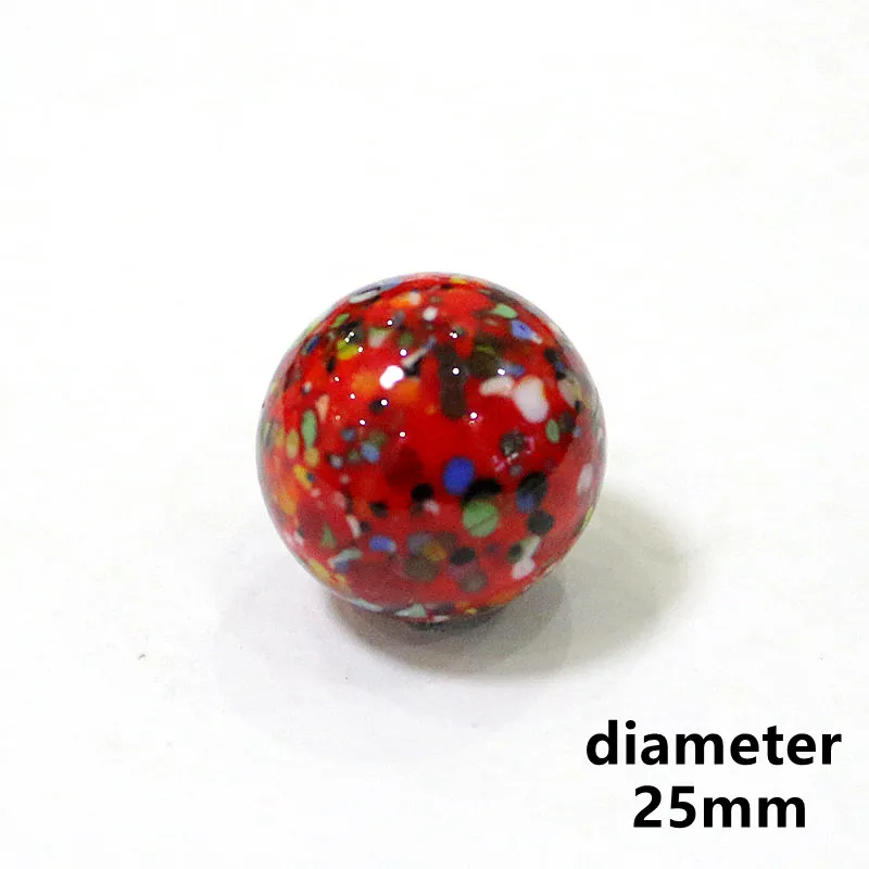 25mm 수제 유리 구슬 공 장식 홈 장식 액세서리 물고기 탱크 꽃병 수족관 게임 핀볼 장난감 어린이를위한