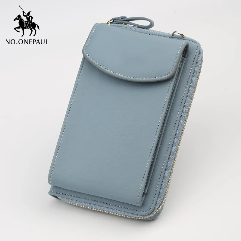 

NO.ONEPAUL women's crossbody bag, wallet new style large capacity ladies wallet, soft leather zipper bag, Korean version,