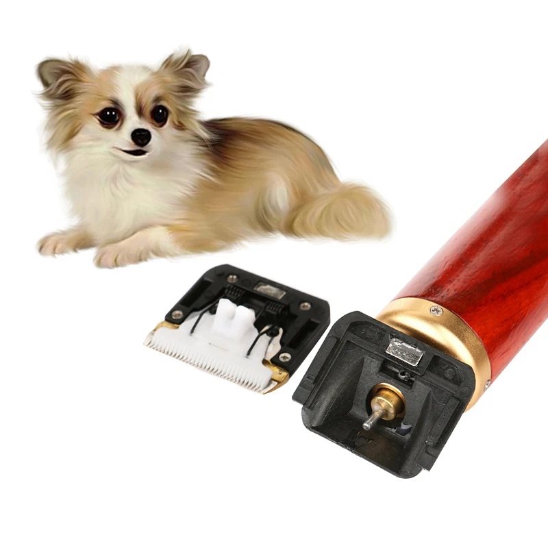 Комплект для ухода за шерстью домашних животных Машинка для стрижки Регулируемая скорость стрижки волос электрический триммер с деревянной ручкой