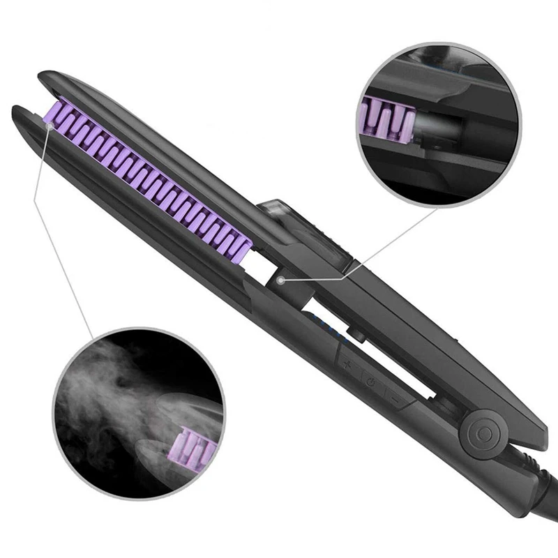 Выпрямитель для волос паровой прямой гребень для волос спрей не повреждает волосы расческа двойного назначения отрицательный ион парикмахерский артефакт