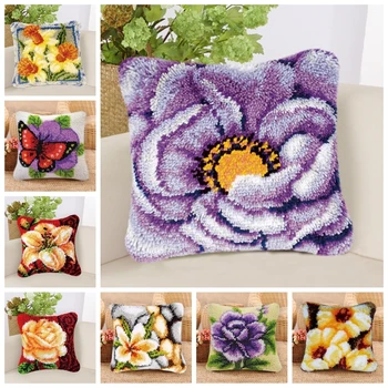 

Smyrna Flower Klink Haak Kleed Bloemen Knooppakket Latch Hook Kits Diy Do It Yourself Cross Stitch Pillows Embroidery Foamiran