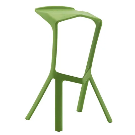 Барные стулья PP пластиковая грузоподъемность до 200 кг креативный простой отдых дома Бар чайный магазин различных цветов высокий табурет для ног - Цвет: Green