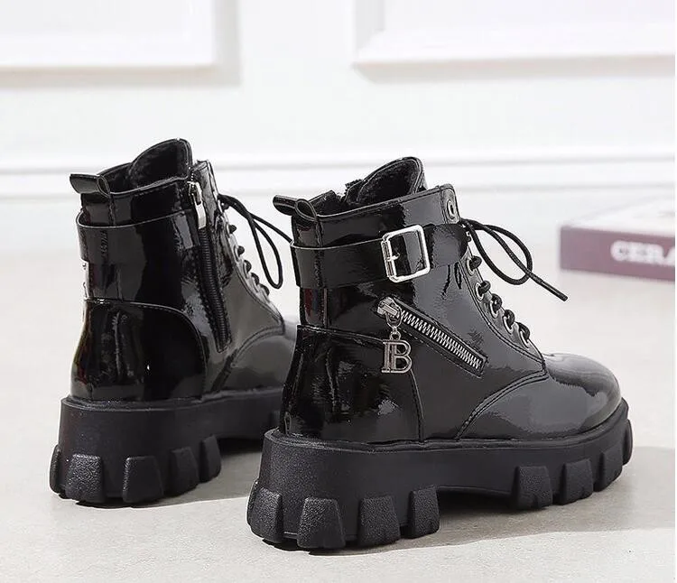 Обувь; женские ботильоны; ботинки из искусственной кожи; chaussures femme Zapatos De Mujer; твердая обувь; женская обувь; черные ботинки