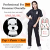 S/M/L/XL/3XL Pet Groomer Waterproof Uniform Suit Cut Pet Hair Breathable Soft Pet Beautician Overalls Set Pro Groomer Robe G0708 1