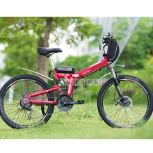 Электрический велосипед, 24/26 дюймов, Горный/Дорожный/городской велосипед, складной, 350 Вт, 48 В, с батареей, электрический велосипед, Углеродистая стальная рама, E велосипед для взрослых