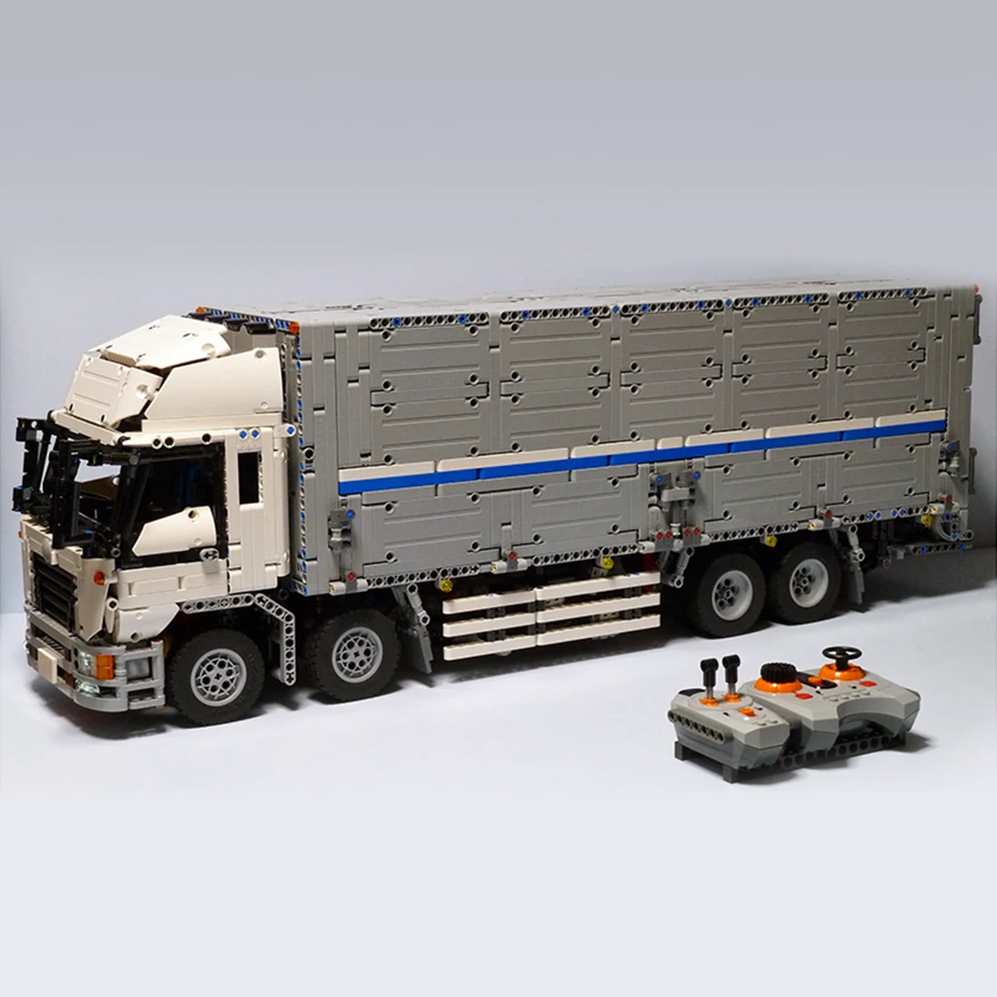 4128 шт MOC модель радиоуправляемого грузовика высокого уровня в сборке маленький строительный блок частиц набор с двигателем Модель Строительный комплект Рождественский подарок