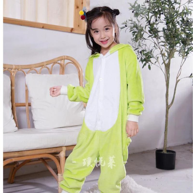 Kid Green Frog Kigurumi Onesies Clothes Child Cartoon Anime Costume For Girls Boys Animal Disguise Sleepwear Pajamas Onepieces Kid Green Frog Kigurumi Onesies Clothes Child Cartoon Anime Costume For Girls Boys Animal Disguise Sleepwear Pajamas Onepieces